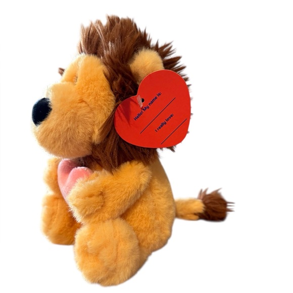 Gigglescape Lion in Love Valentine’s Day Cute Plush Stuffed Animal 6” NWT - Picture 2 of 2